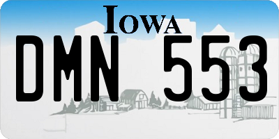 IA license plate DMN553