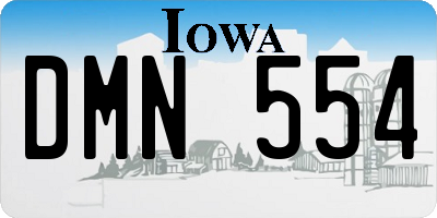 IA license plate DMN554