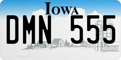 IA license plate DMN555