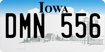 IA license plate DMN556