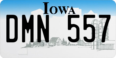 IA license plate DMN557