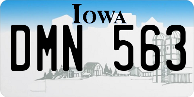 IA license plate DMN563