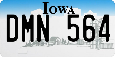 IA license plate DMN564