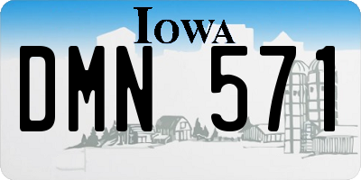 IA license plate DMN571