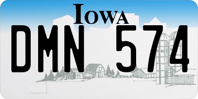 IA license plate DMN574