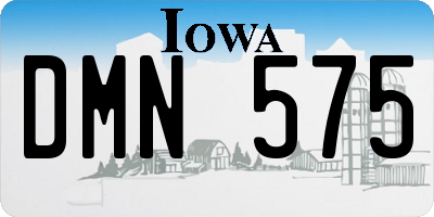 IA license plate DMN575