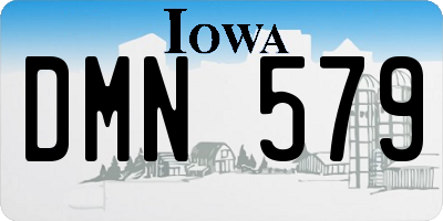 IA license plate DMN579