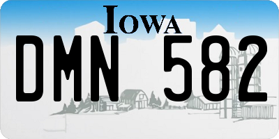 IA license plate DMN582