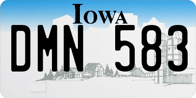 IA license plate DMN583