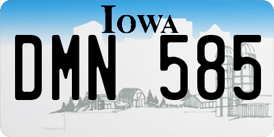 IA license plate DMN585