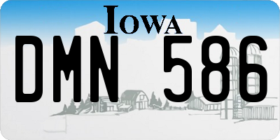 IA license plate DMN586