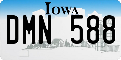 IA license plate DMN588