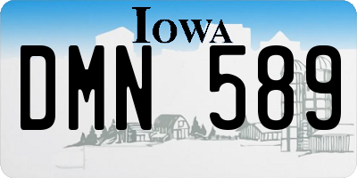 IA license plate DMN589