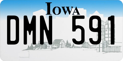 IA license plate DMN591