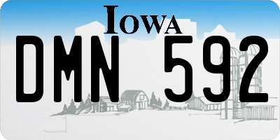 IA license plate DMN592