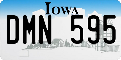 IA license plate DMN595