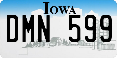 IA license plate DMN599