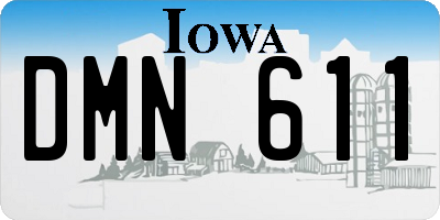 IA license plate DMN611