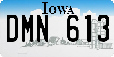 IA license plate DMN613