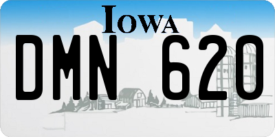 IA license plate DMN620