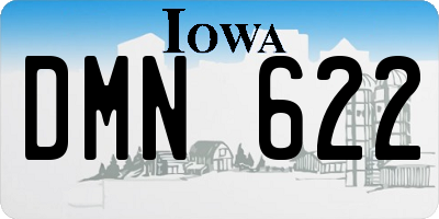 IA license plate DMN622