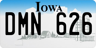 IA license plate DMN626