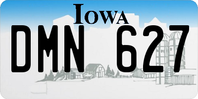 IA license plate DMN627