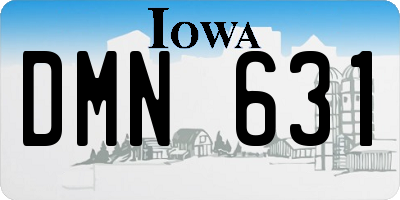 IA license plate DMN631