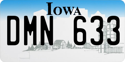 IA license plate DMN633