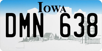 IA license plate DMN638