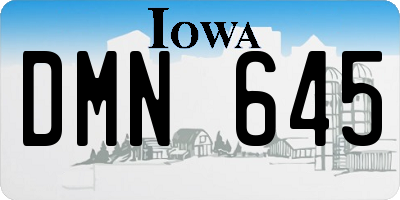 IA license plate DMN645