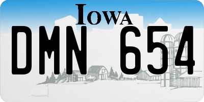 IA license plate DMN654