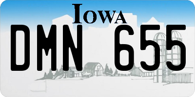IA license plate DMN655