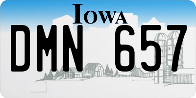 IA license plate DMN657