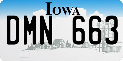 IA license plate DMN663