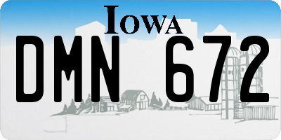 IA license plate DMN672