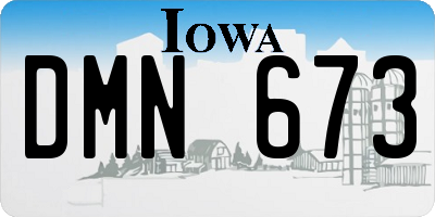 IA license plate DMN673