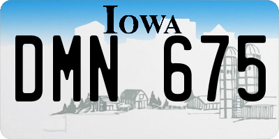 IA license plate DMN675