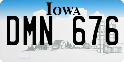 IA license plate DMN676