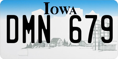 IA license plate DMN679