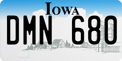 IA license plate DMN680