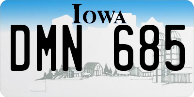 IA license plate DMN685