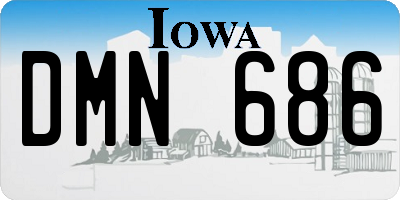 IA license plate DMN686