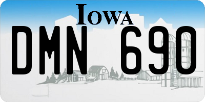 IA license plate DMN690