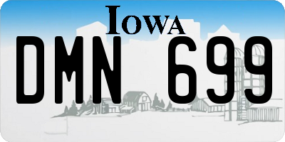 IA license plate DMN699