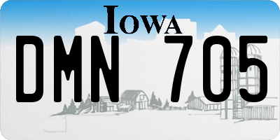 IA license plate DMN705
