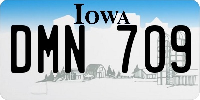 IA license plate DMN709