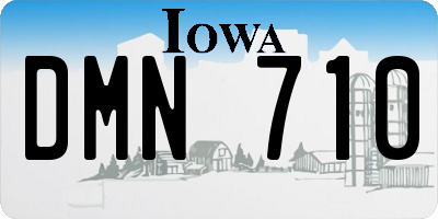 IA license plate DMN710