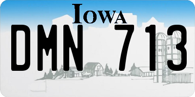 IA license plate DMN713