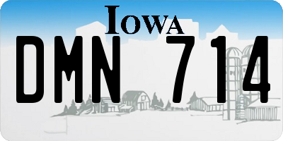 IA license plate DMN714